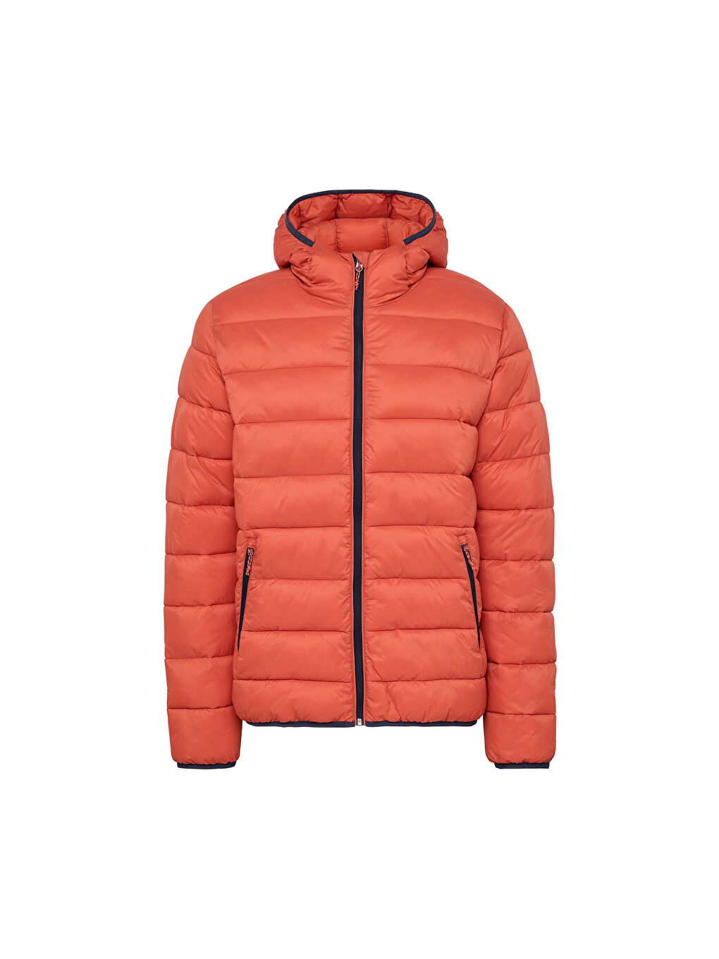 Erkek Kapitone Mont, Turuncu-XXL-2