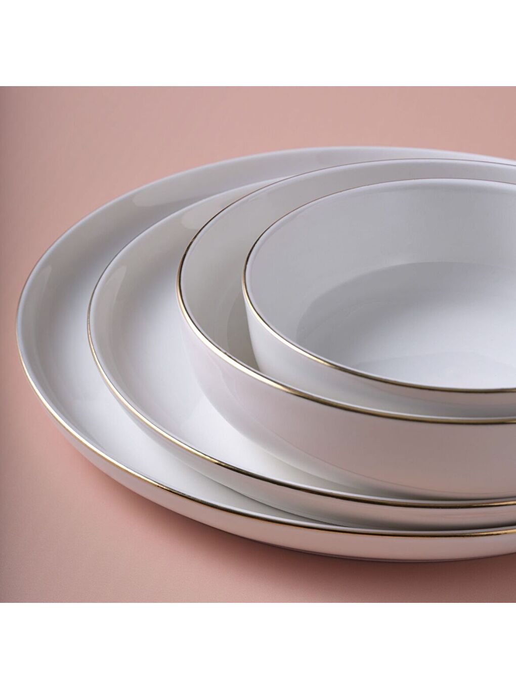 Ekru Bilbao 19 Parça 4 Kişilik Yemek Takımı Altın Yaldız 20-2