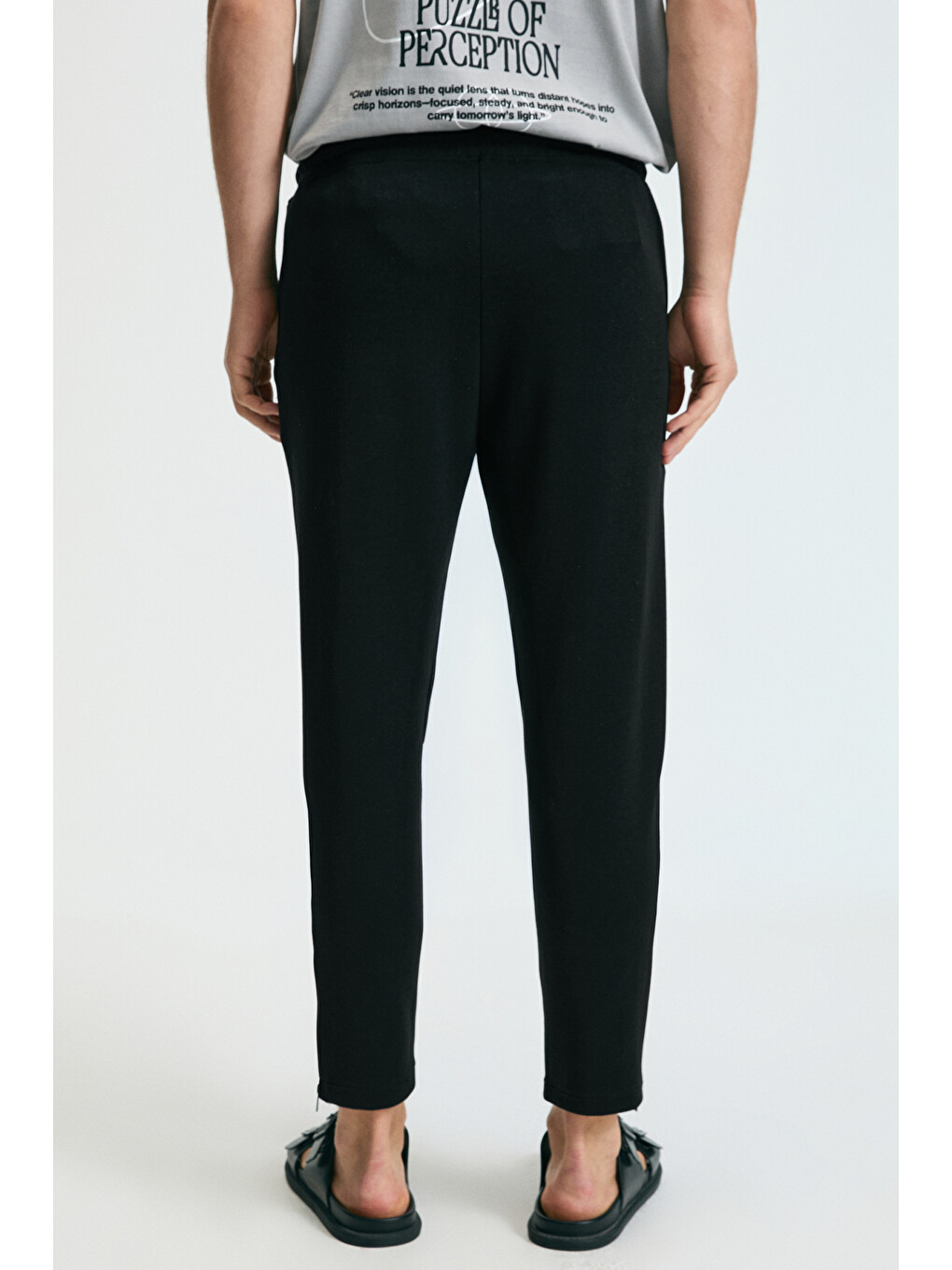 Lamare Erkek Beli Lastikli Yanları Cepli Regular Fit Siyah Eşofman Altı-3