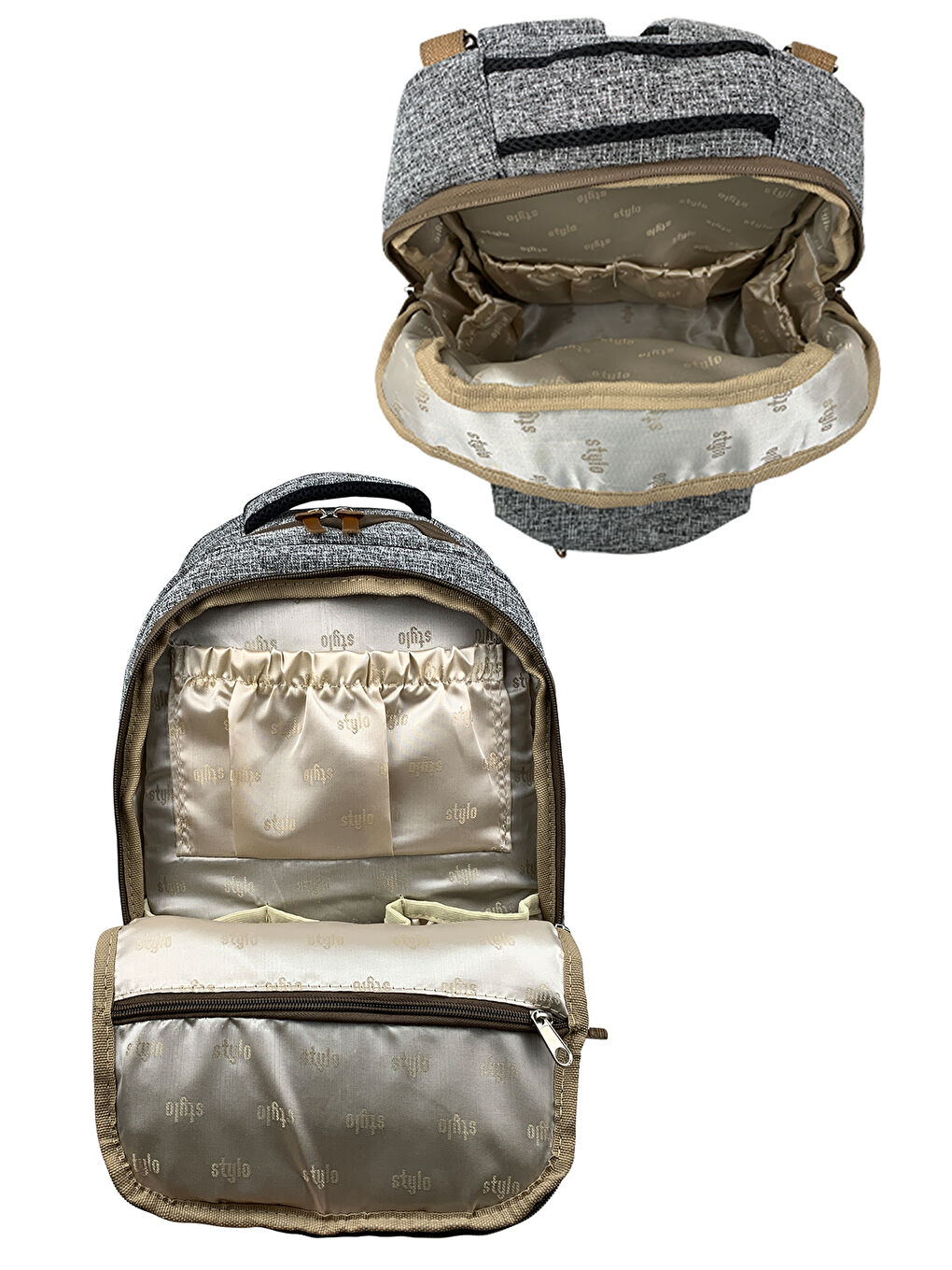 Grand Backpack Bebek Bakım Sırt Çantası Gri-3