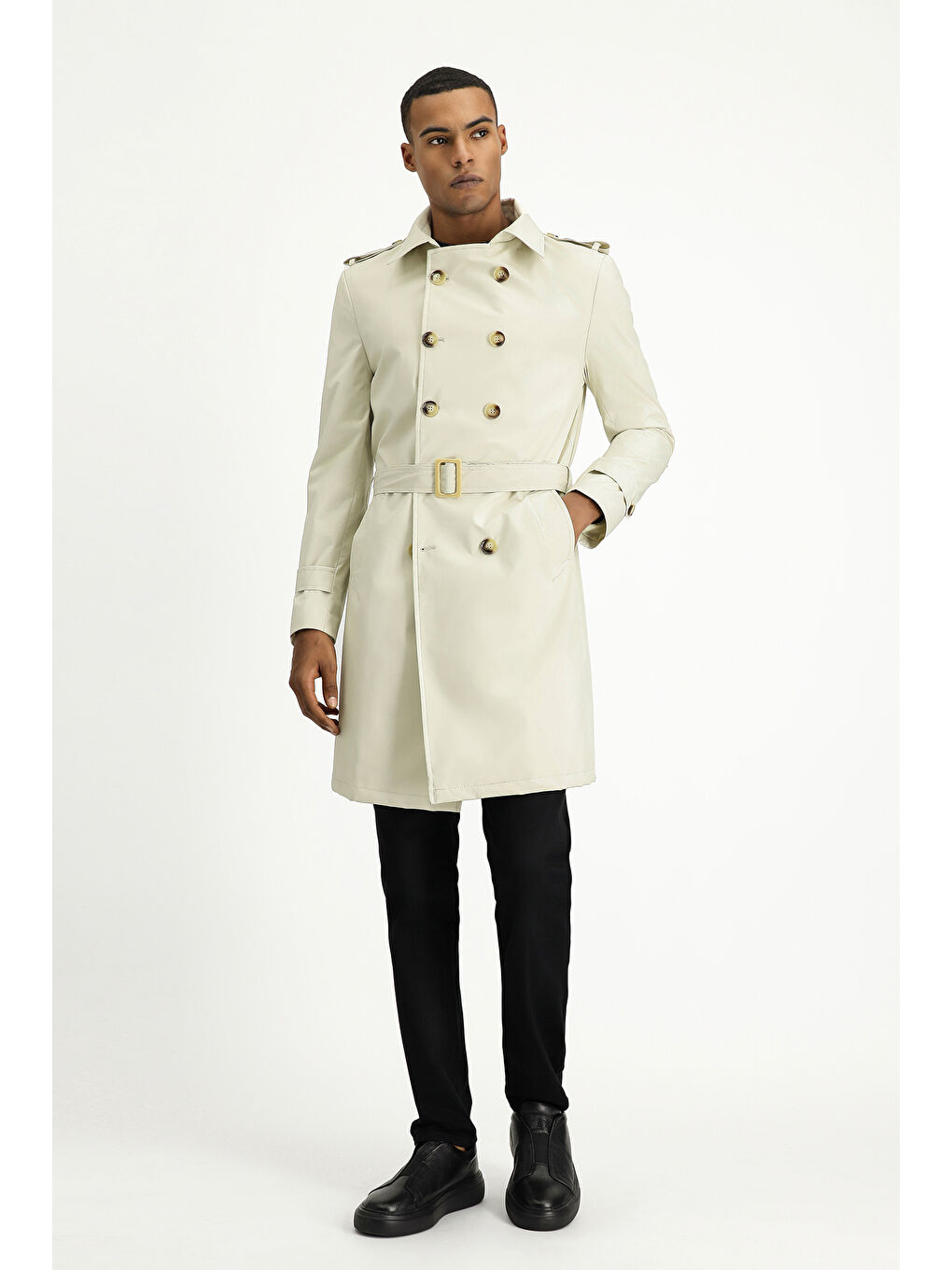 Bej Kruvaze Pardösü & Trençkot-2