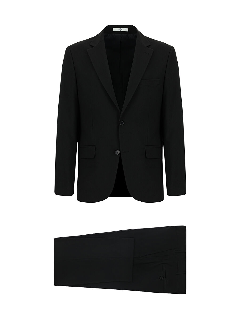 Siyah Slim Fit Dar Kesim Yünlü Klasik Takım Elbise