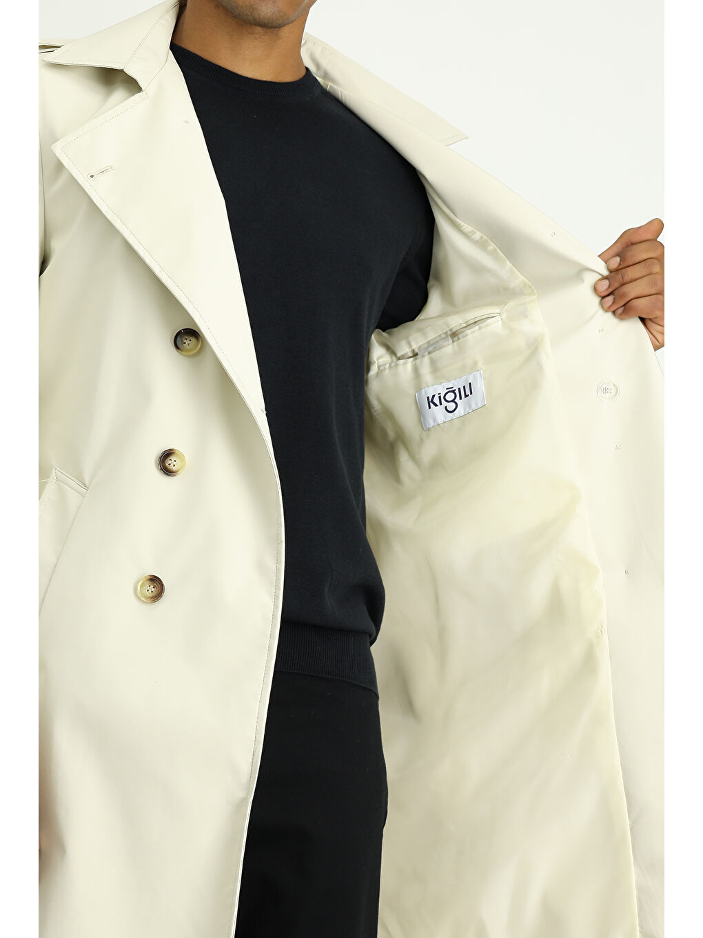 Bej Kruvaze Pardösü & Trençkot-7