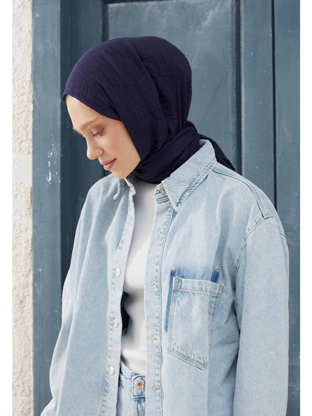 Bürümcük Şal Lacivert-2