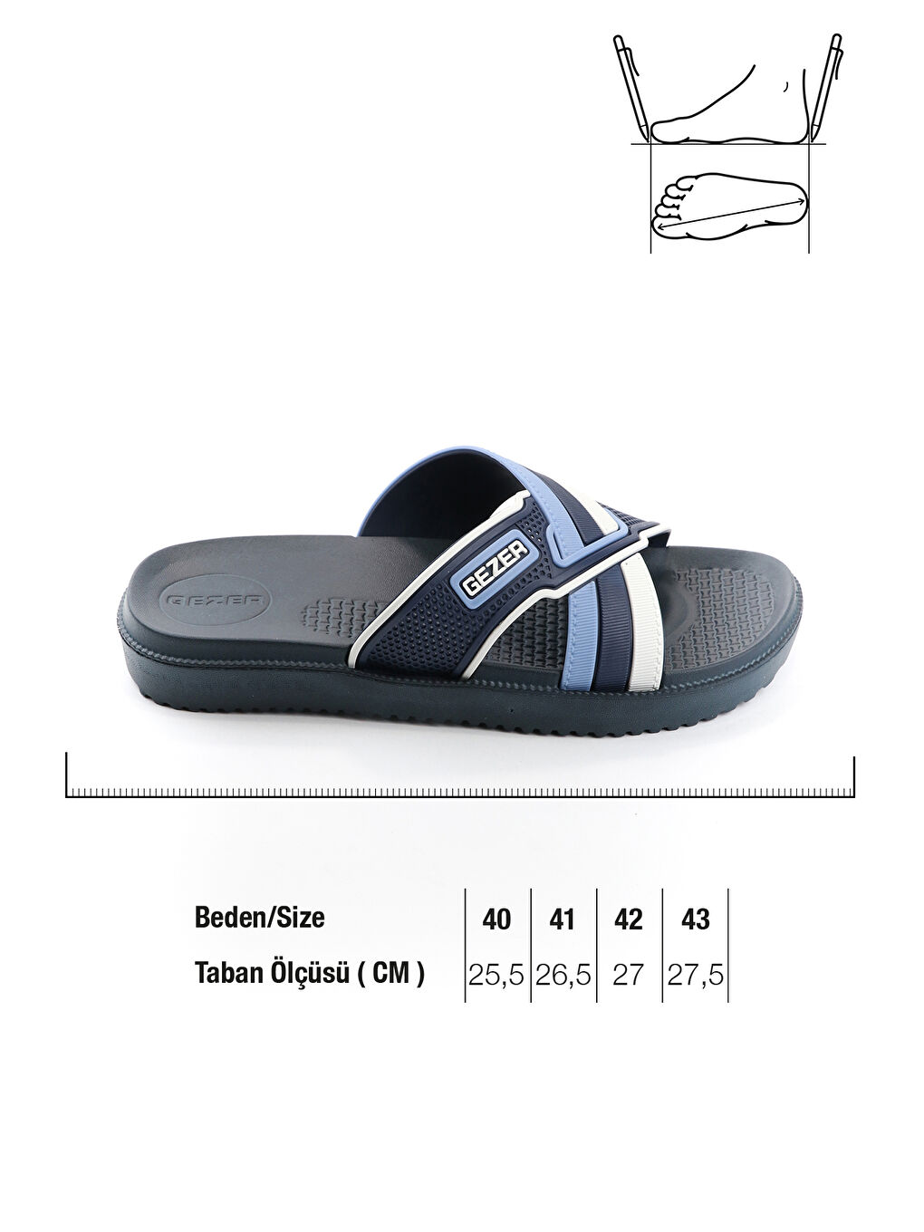 Lacivert Yazlık Erkek Terlik-1