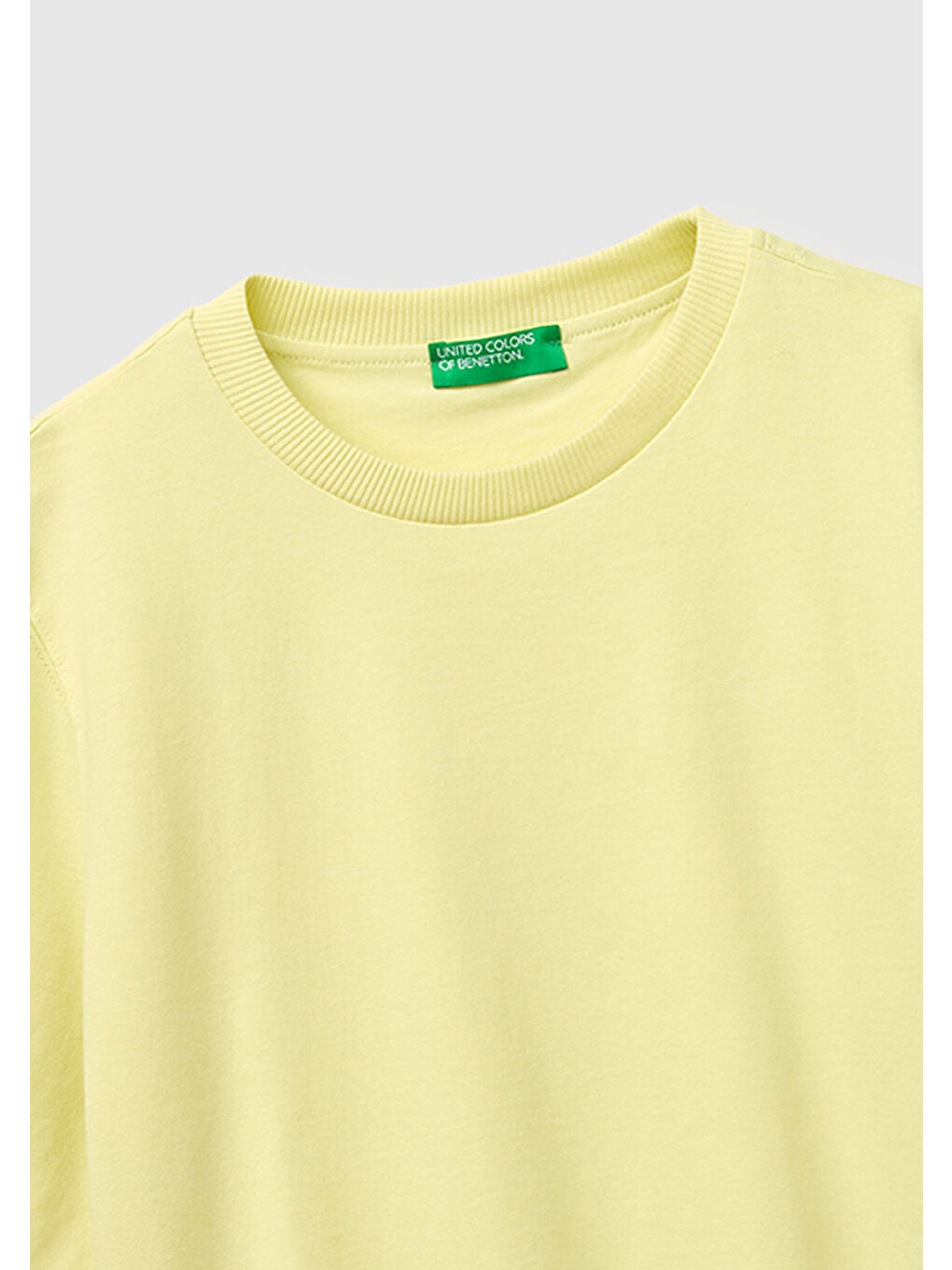 Kadın Sarı %100 Pamuk Boxy Fit T-Shirt-2