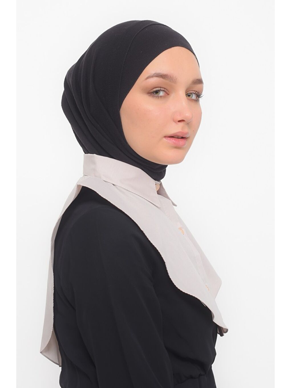 Bej Kadın Premium Fake Gömlek Yaka Kurtarıcı Boyunluk-4