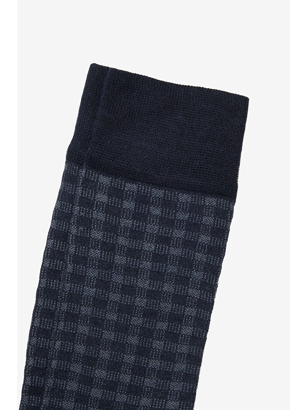 Erkek Lacivert-Mavi Desenli Tekli Çorap-2