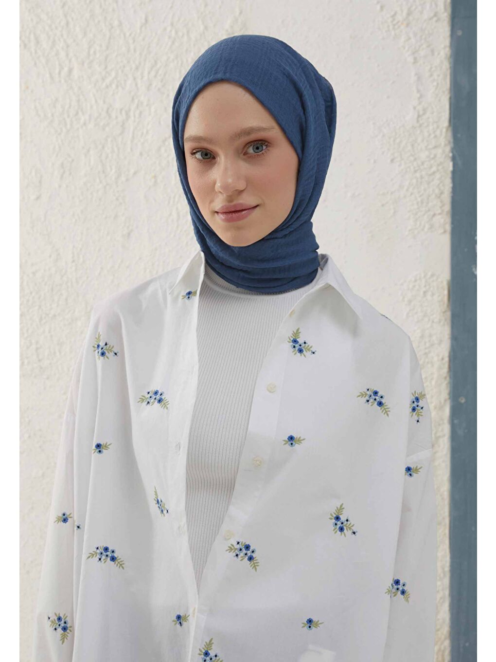 Bürümcük Şal Koyu Mavi