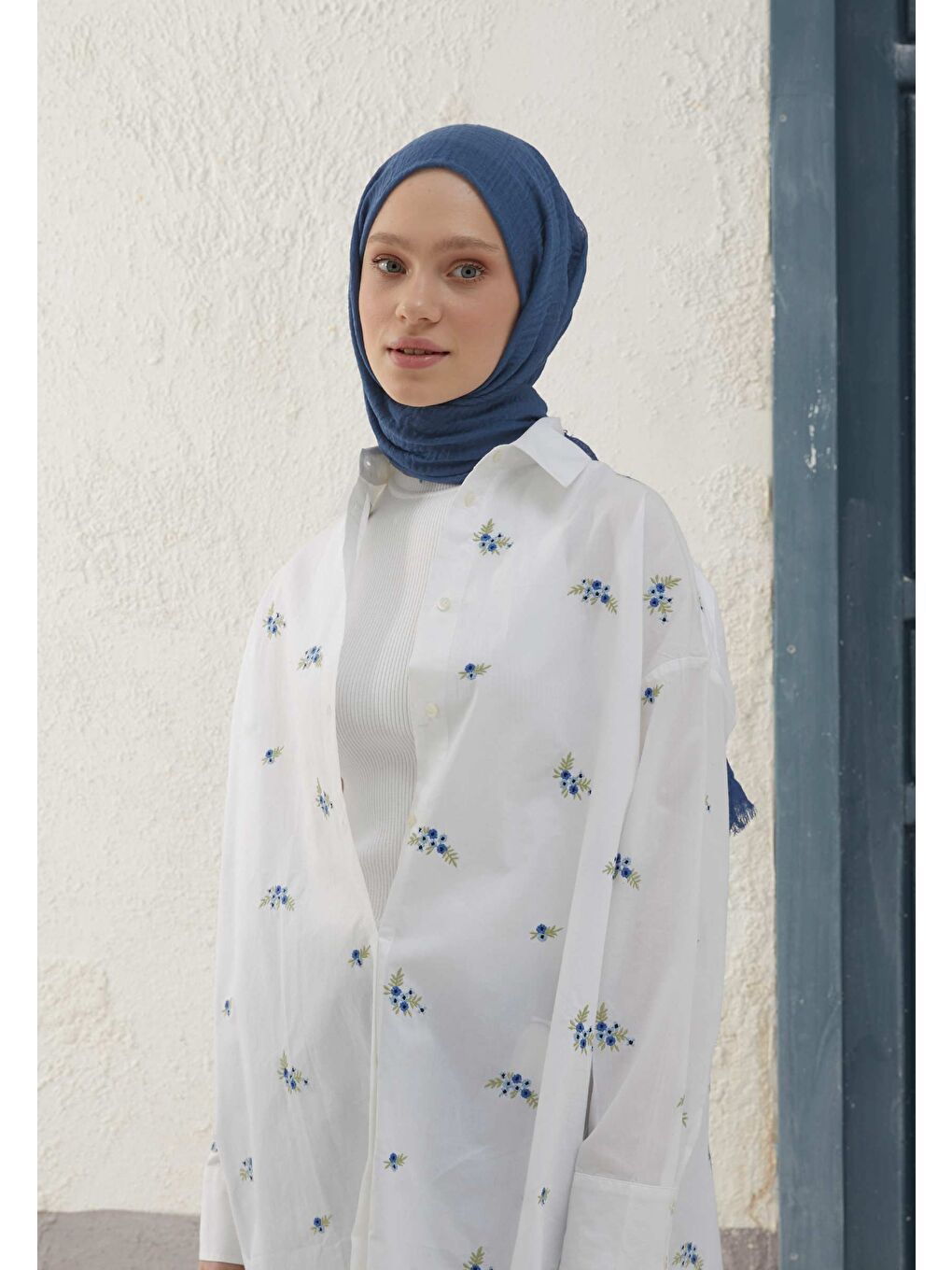 Bürümcük Şal Koyu Mavi-1