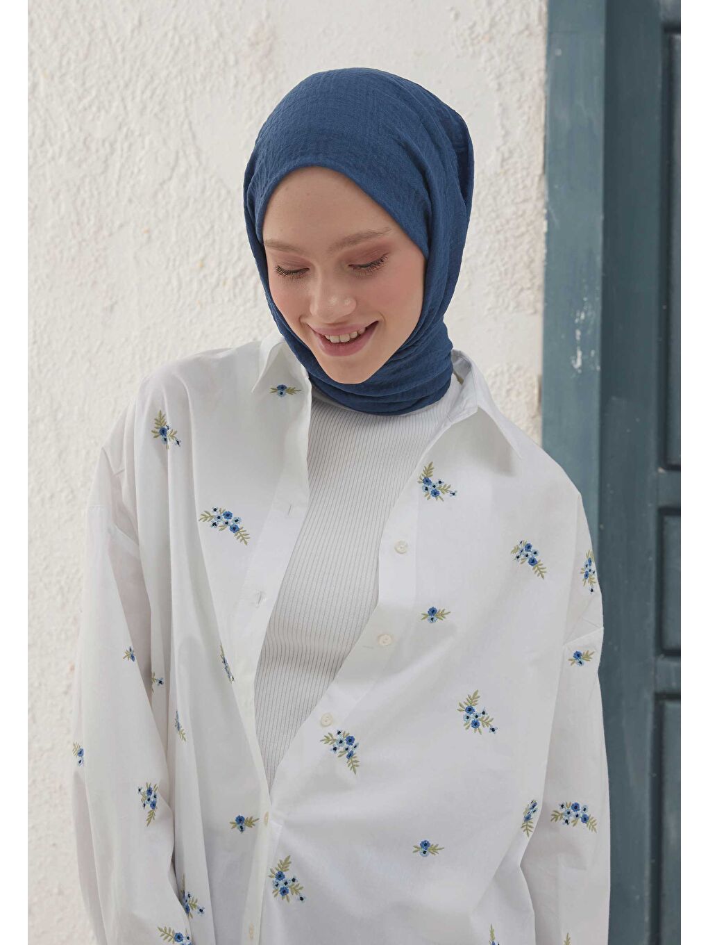 Bürümcük Şal Koyu Mavi-2