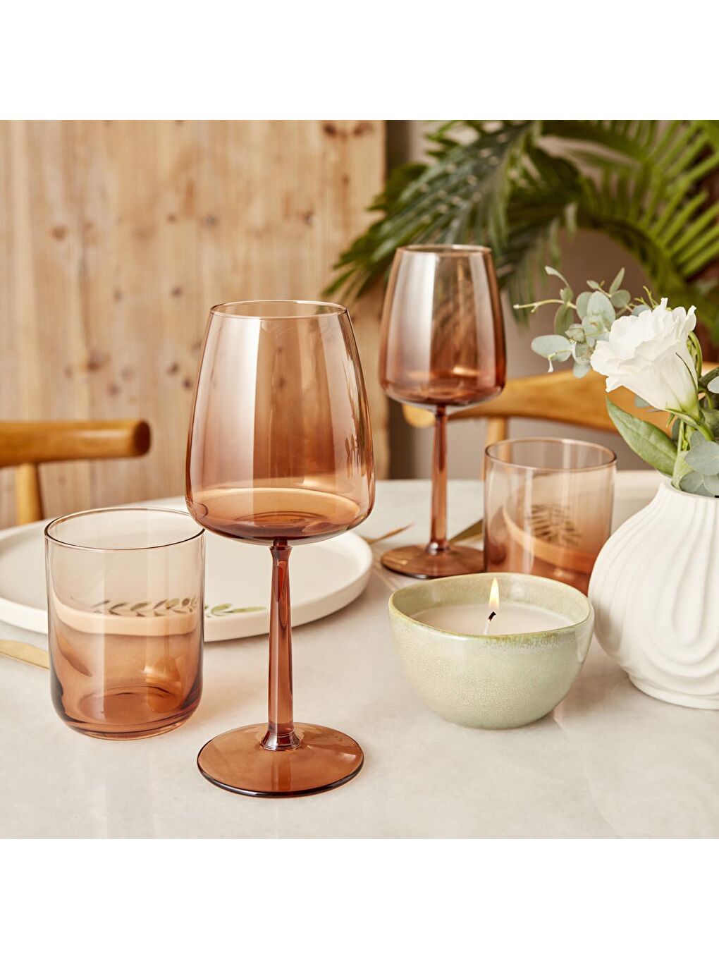 Bej Soft Bardak-Kadeh Seti 24'lü Vizon-1