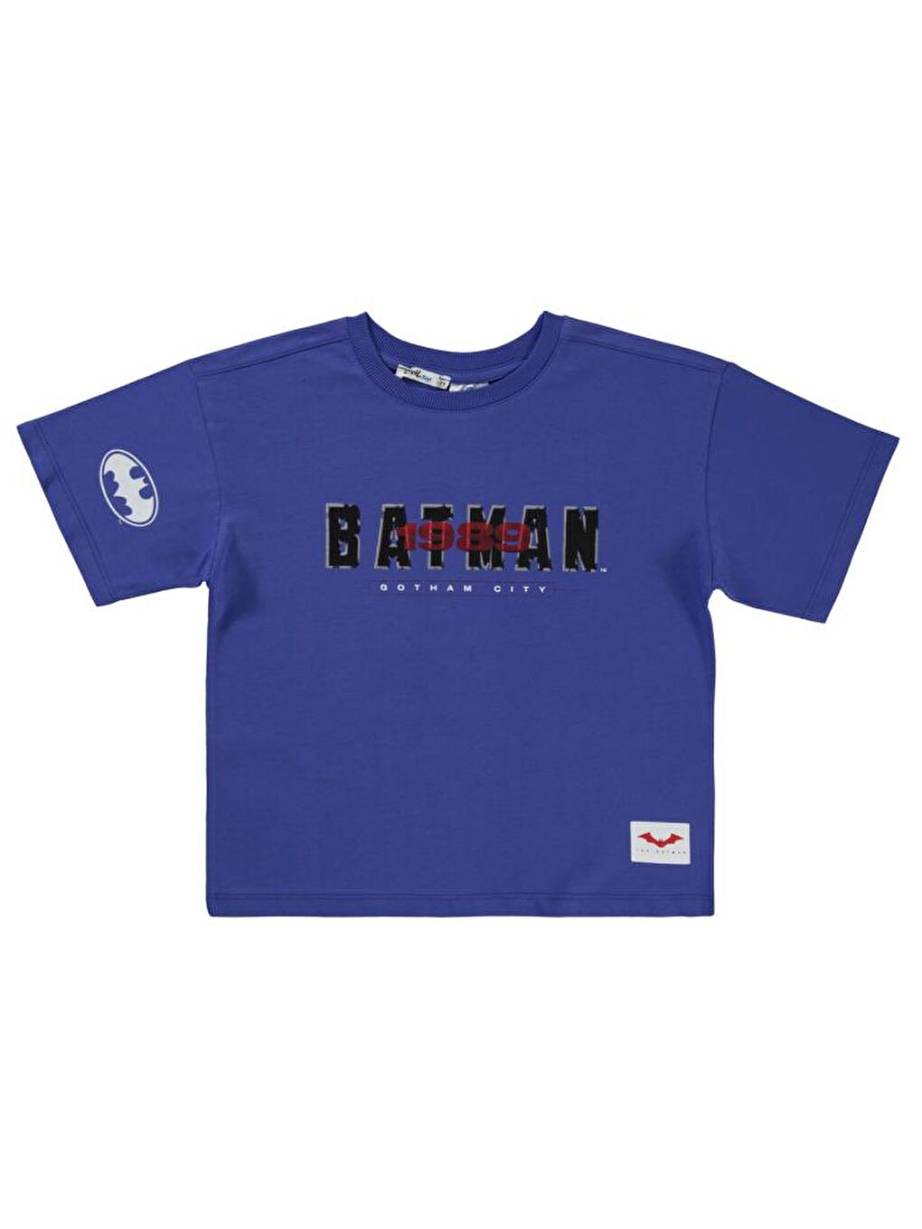 Batman Baskılı 6-9 Yaş Tişört - Mavi6-7 Yaş-1
