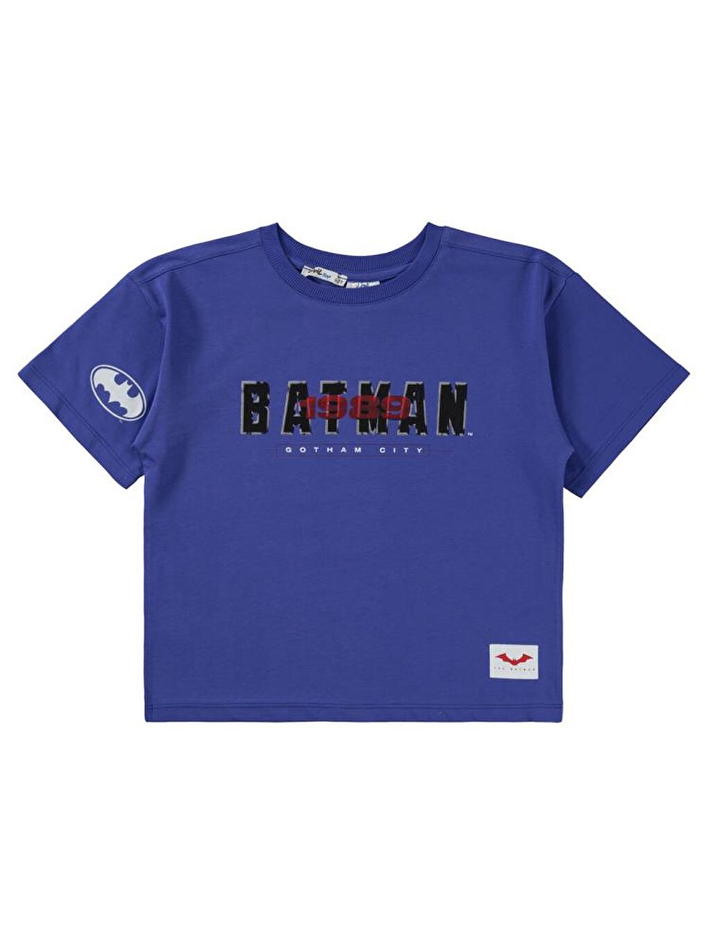 Batman Baskılı 6-9 Yaş Tişört - Mavi6-7 Yaş-2