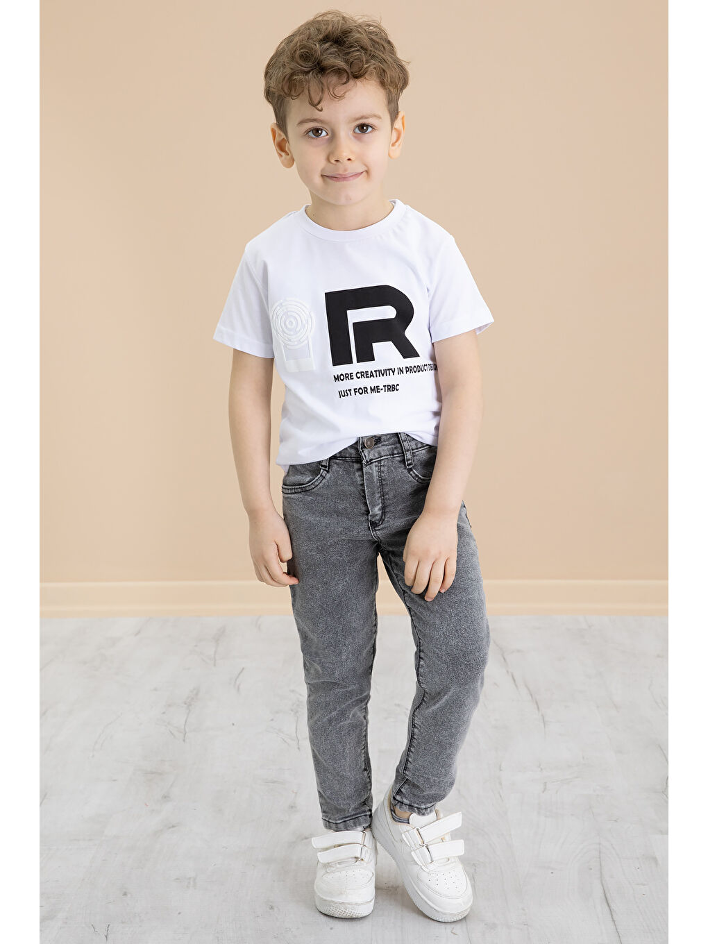 Yeşil Cep Kapaklı Gömlekli Jean Pantolonlu Erkek Çocuk 3'lü Takım 20023-4