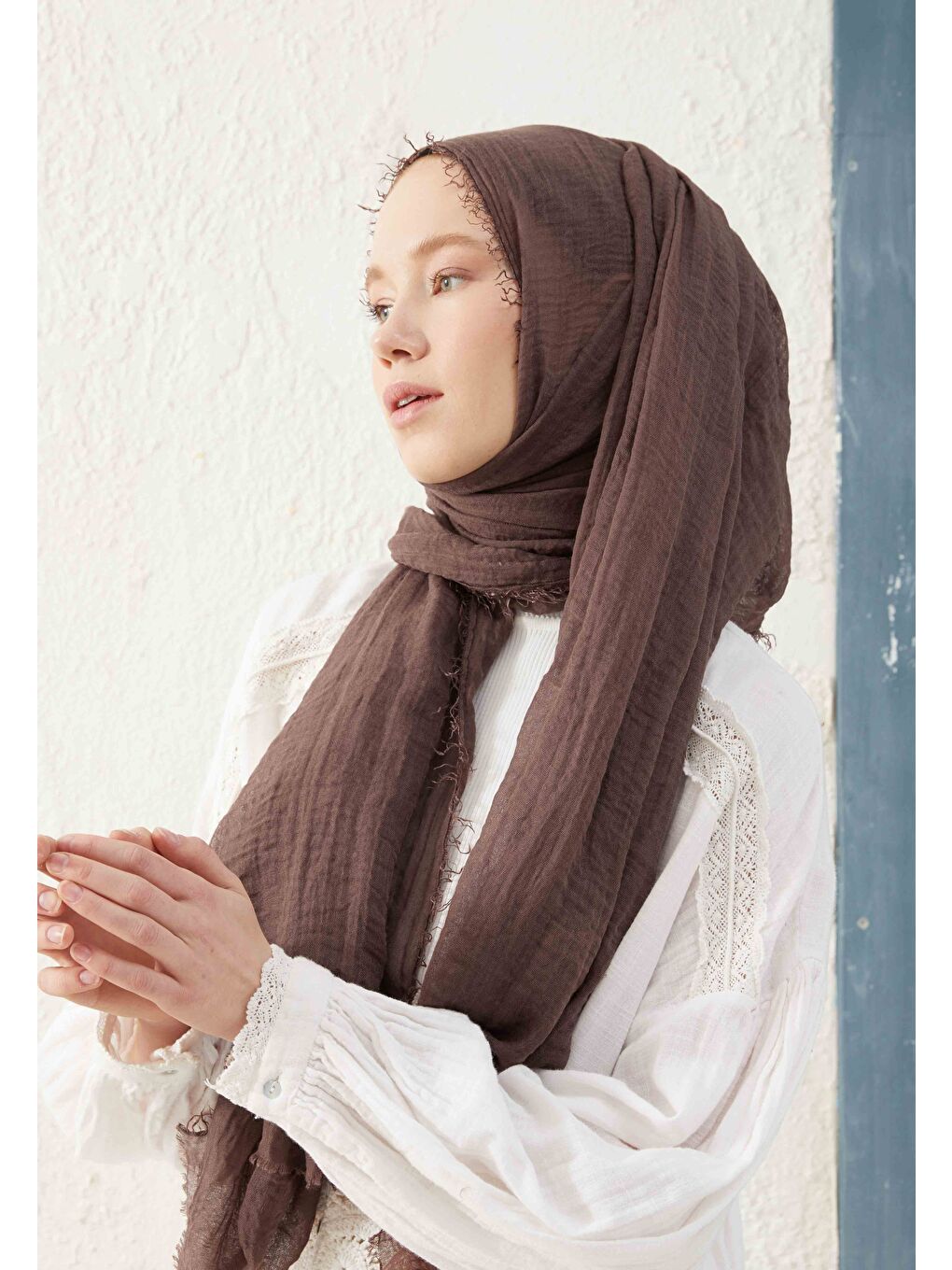 Kahverengi Bürümcük Şal Fındık Kabuğu-3