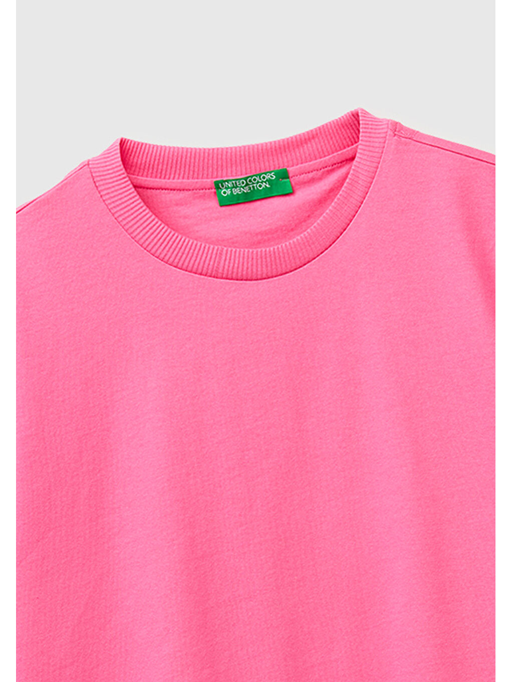 Kadın Fuşya %100 Pamuk Boxy Fit T-Shirt-2