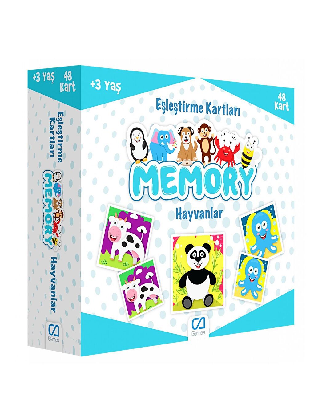 Memory Hayvanlar Eşleştirme Kartları 48 Li