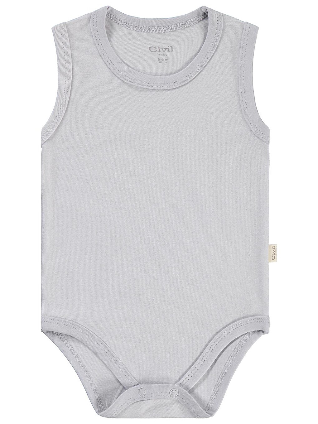 Baby 3'lü Düz Sıfır Kol 0-36 Ay Çıtçıtlı Badi - Pembe-5