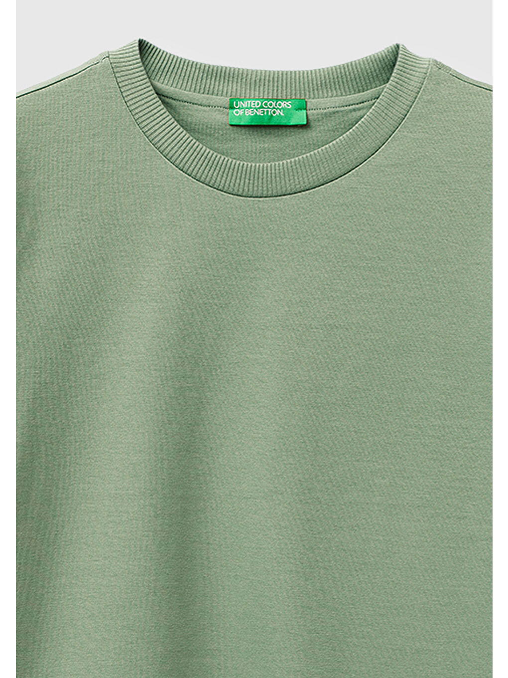 Kadın Haki %100 Pamuk Boxy Fit T-Shirt-2