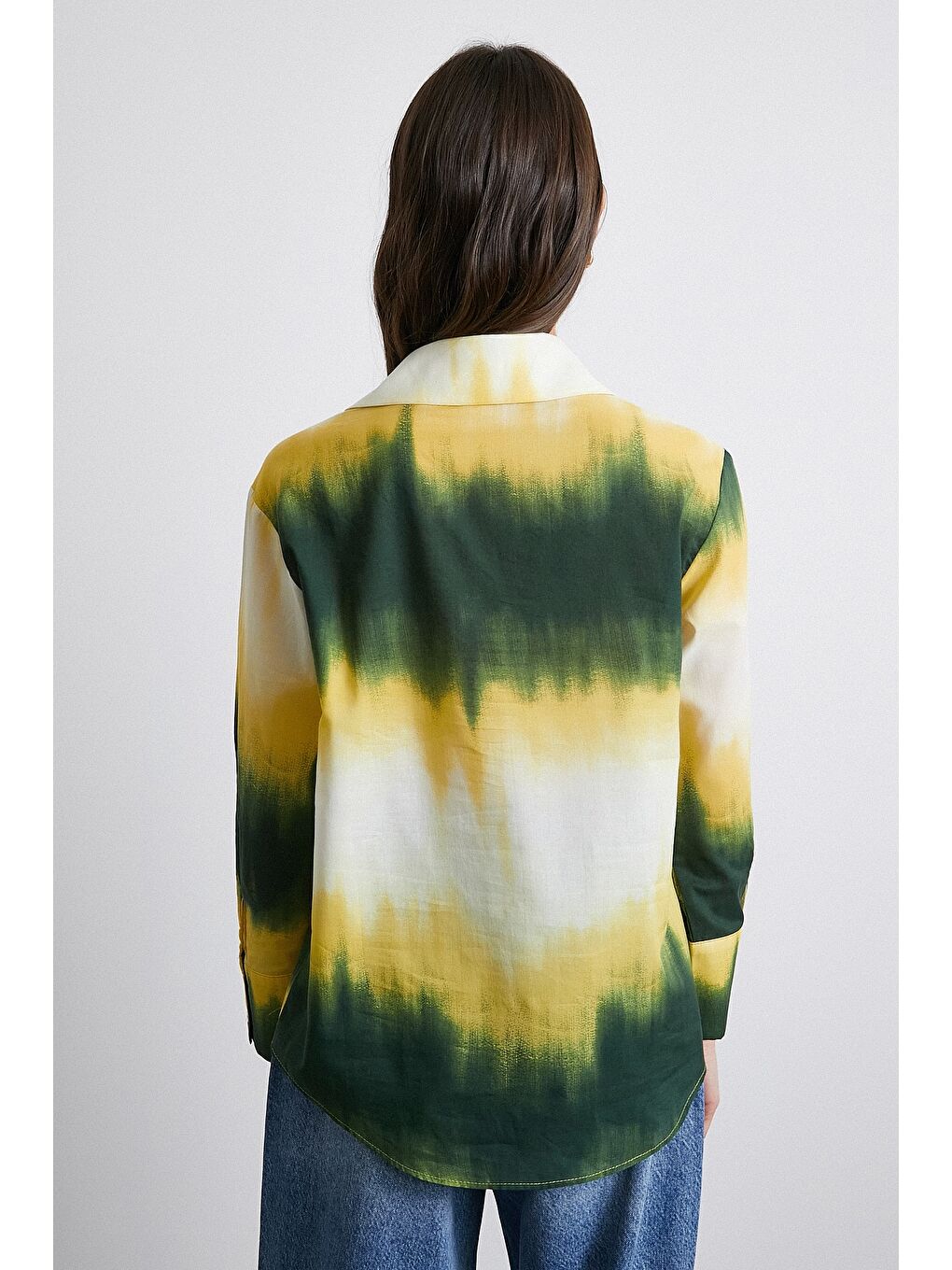 Degrade Desenli Gömlek Yeşil-2