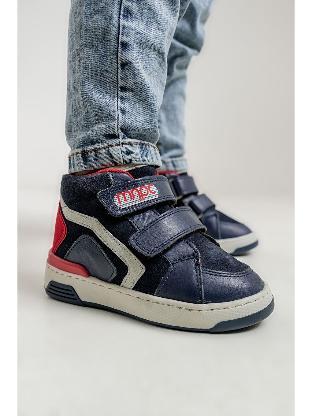 Erkek Çocuk Lacivert Hakiki Deri Suya Dayanıklı Anatomik Günlük Bot-1