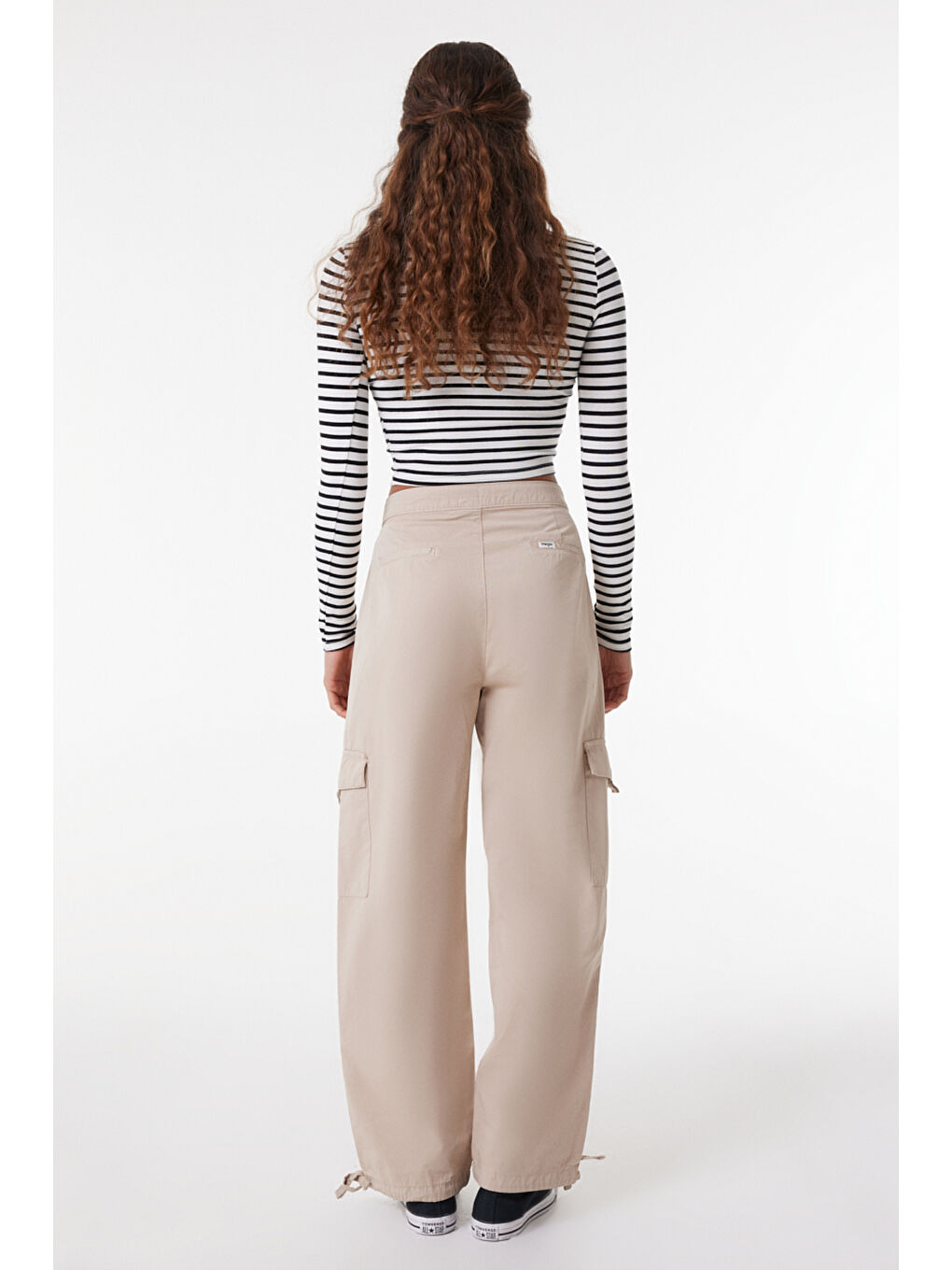 Regular Fit Normal Kesim %100 Pamuk Bej Jogger Pantolon-3