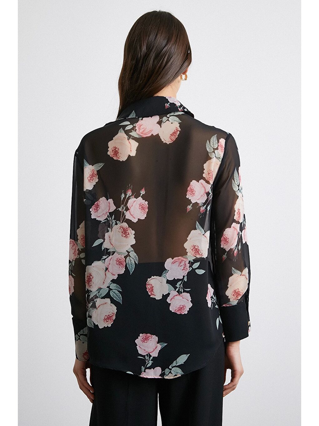 Paris Desenli Gömlek Siyah-5