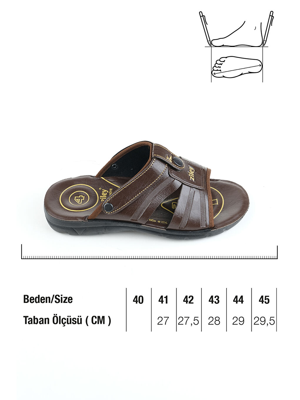 Kahverengi Erkek Ayarlanabilir Sandalet-Terlik-1