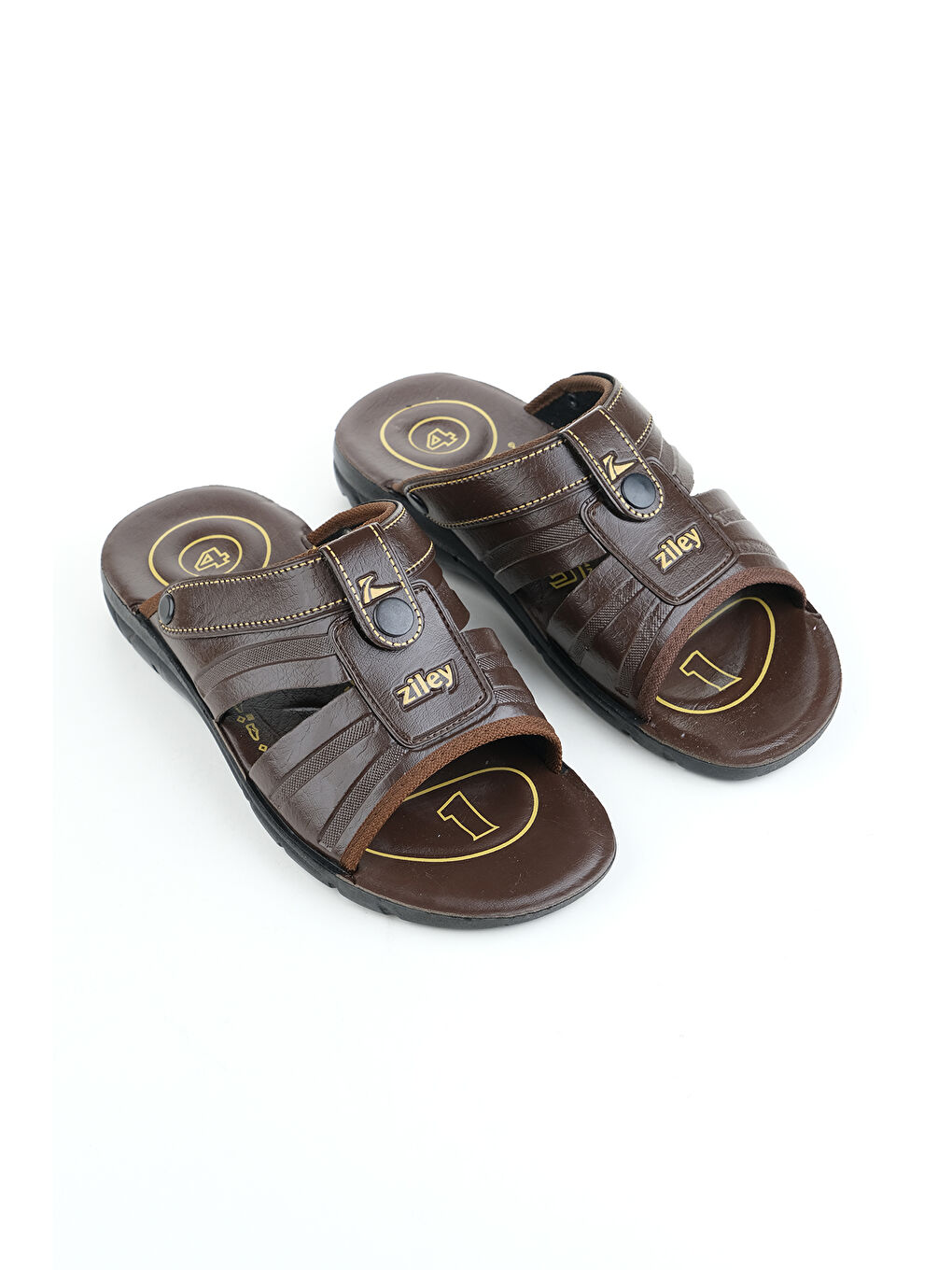 Kahverengi Erkek Ayarlanabilir Sandalet-Terlik-2