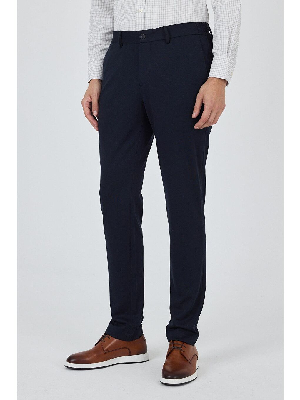 Koyu Lacivert Esnek Yandan Cepli Casual Slim Fit Jogger Pantolon 1003250156-2