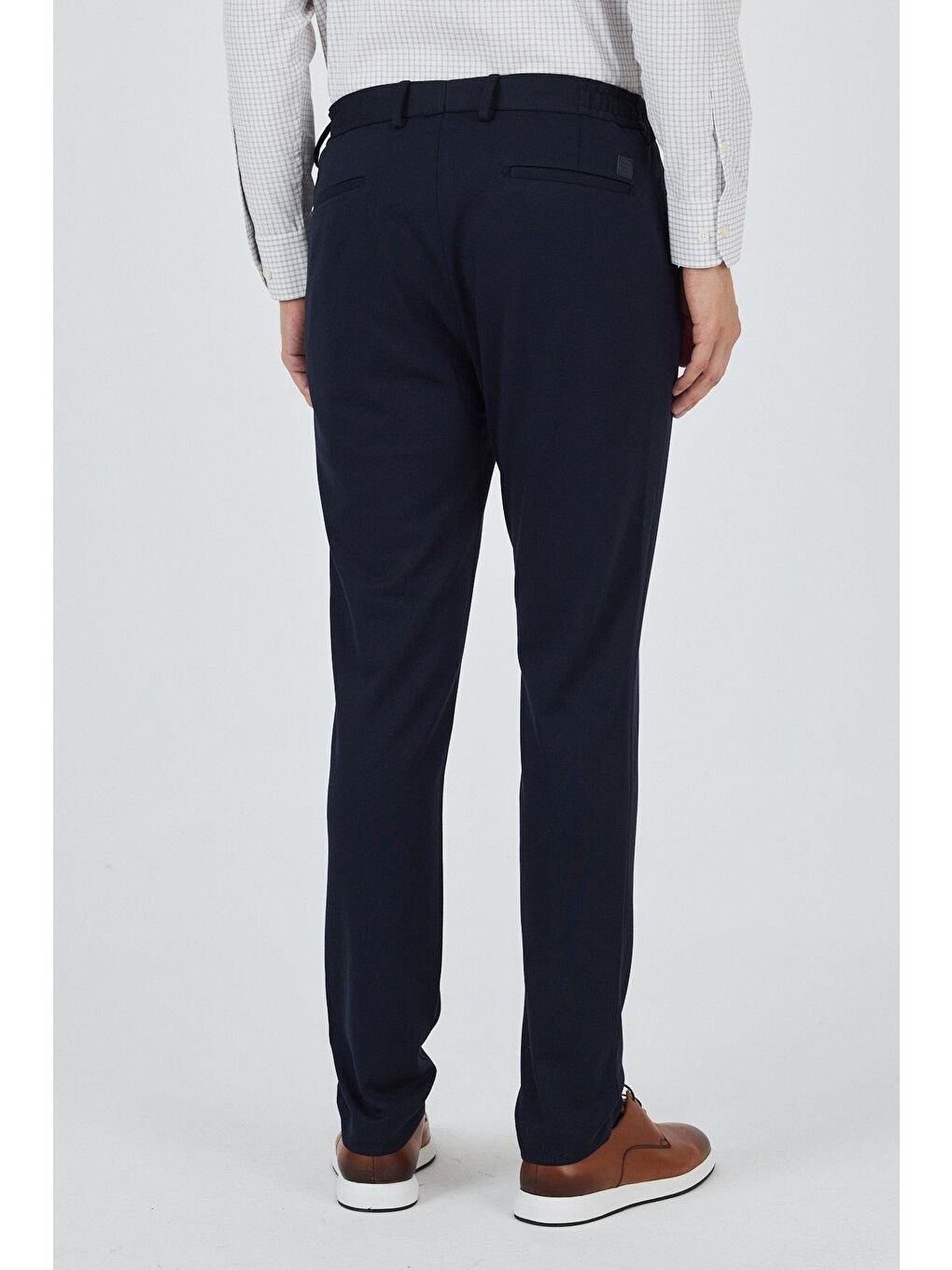 Koyu Lacivert Esnek Yandan Cepli Casual Slim Fit Jogger Pantolon 1003250156-4