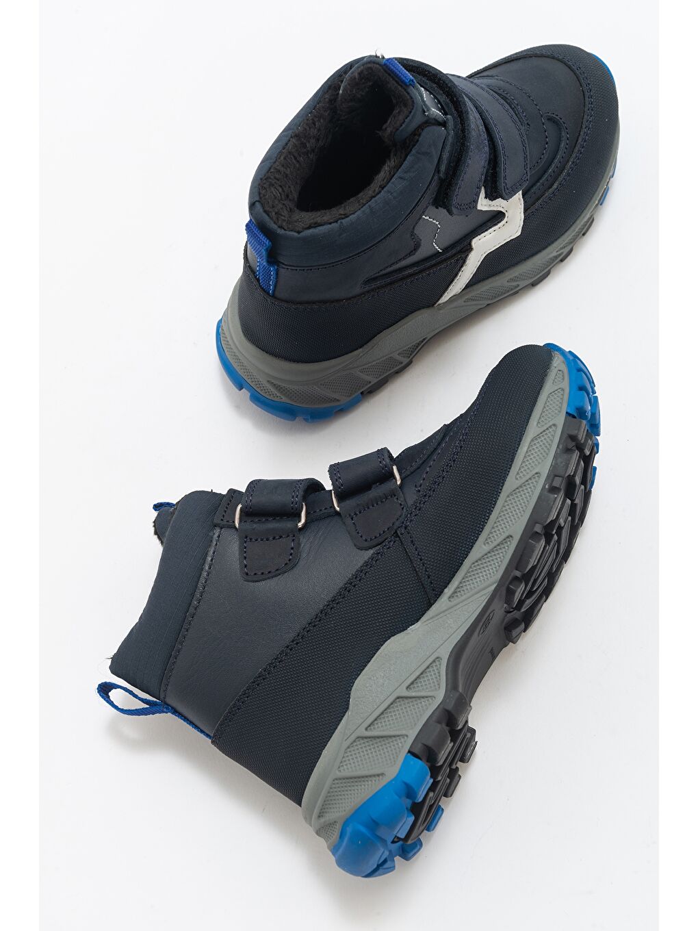 Erkek Çocuk Lacivert Hakiki Deri Anatomik Günlük Bot-3