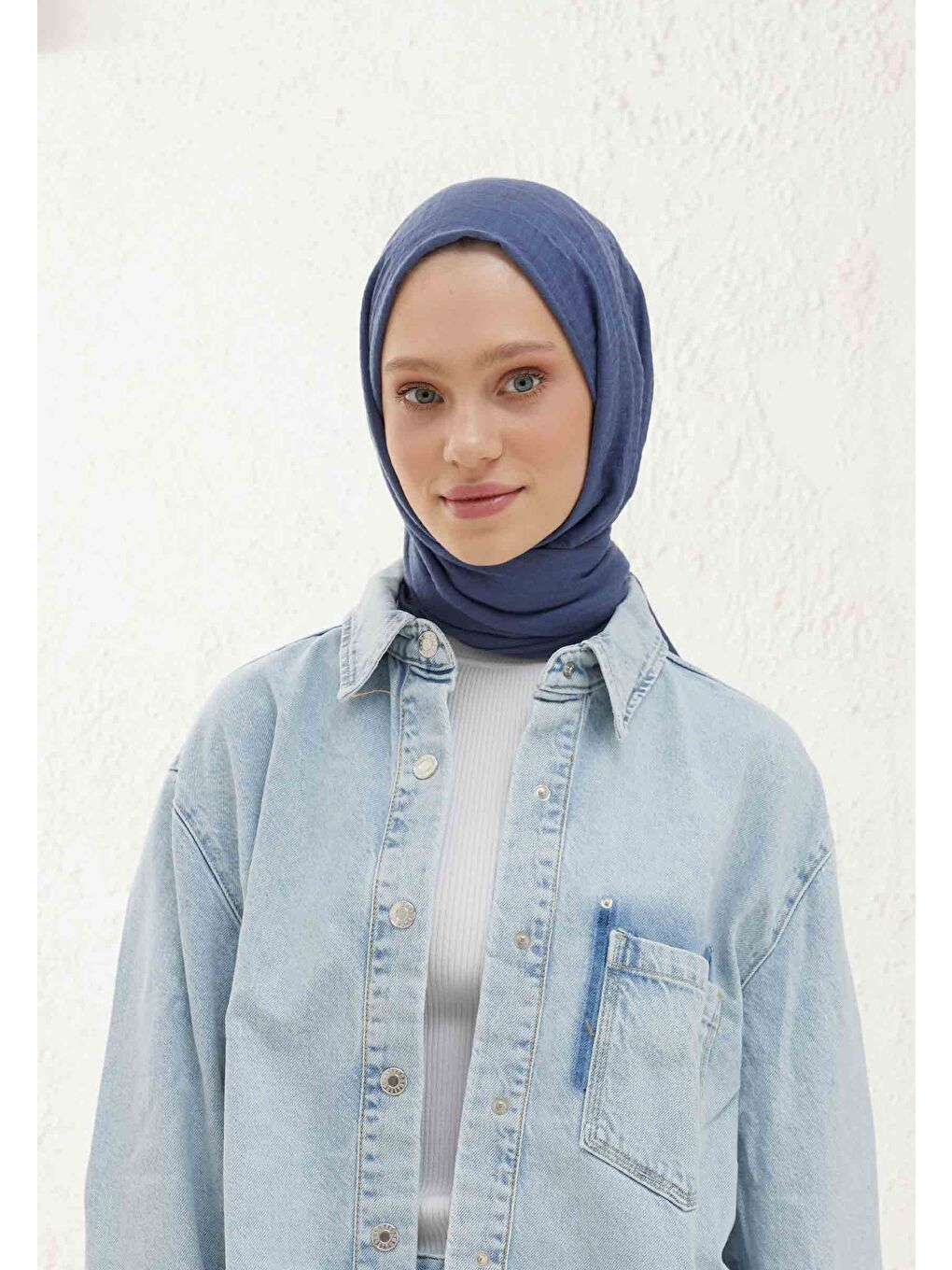 Bürümcük Şal Jean Mavi-2