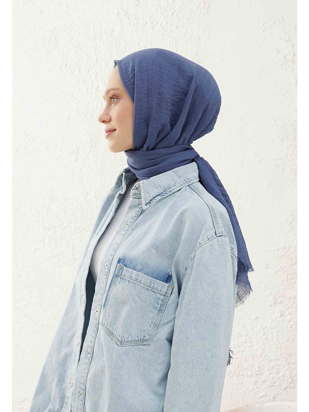 Bürümcük Şal Jean Mavi-3