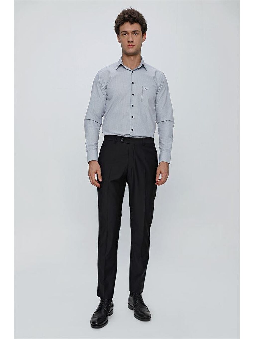 Siyah Yandan Cepli Slim Fit Classic Erkek Pantolon 1003230013