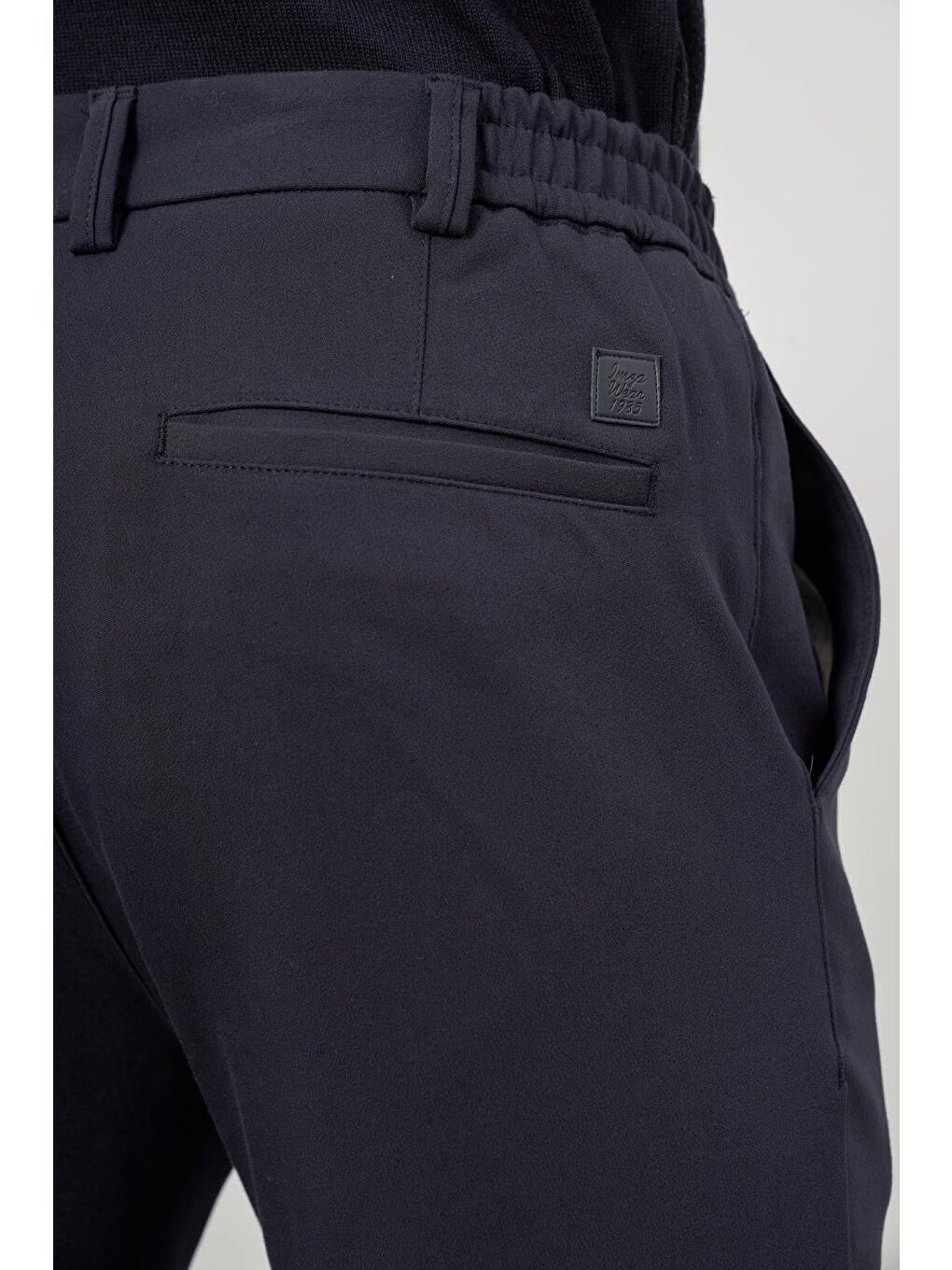 Koyu Lacivert Pamuklu Lastikli Yandan Cepli Casual Slim Fit Jogger Pantolon 1003245101-6