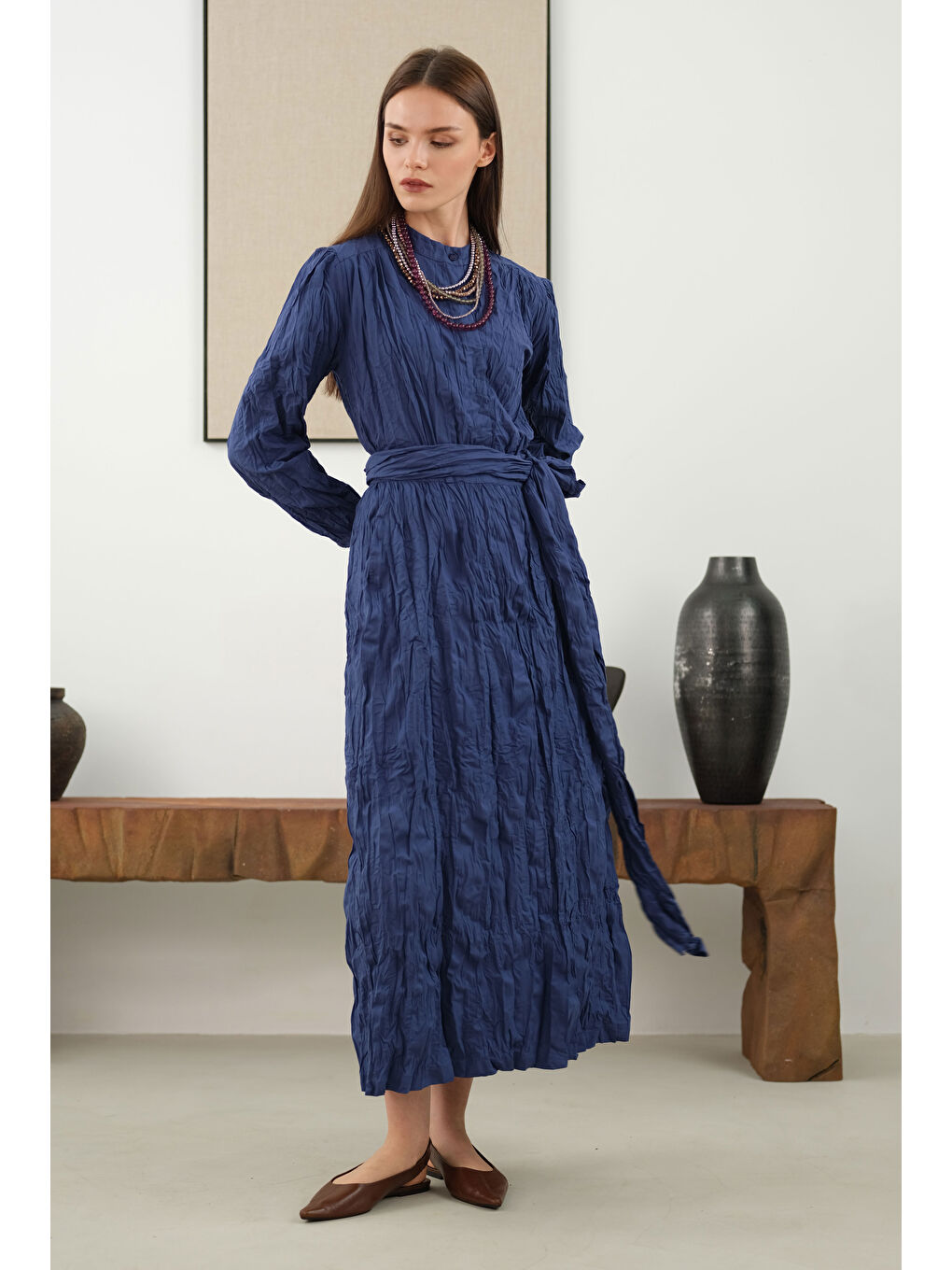 Kraşlı Takım Koyu Jean Mavi