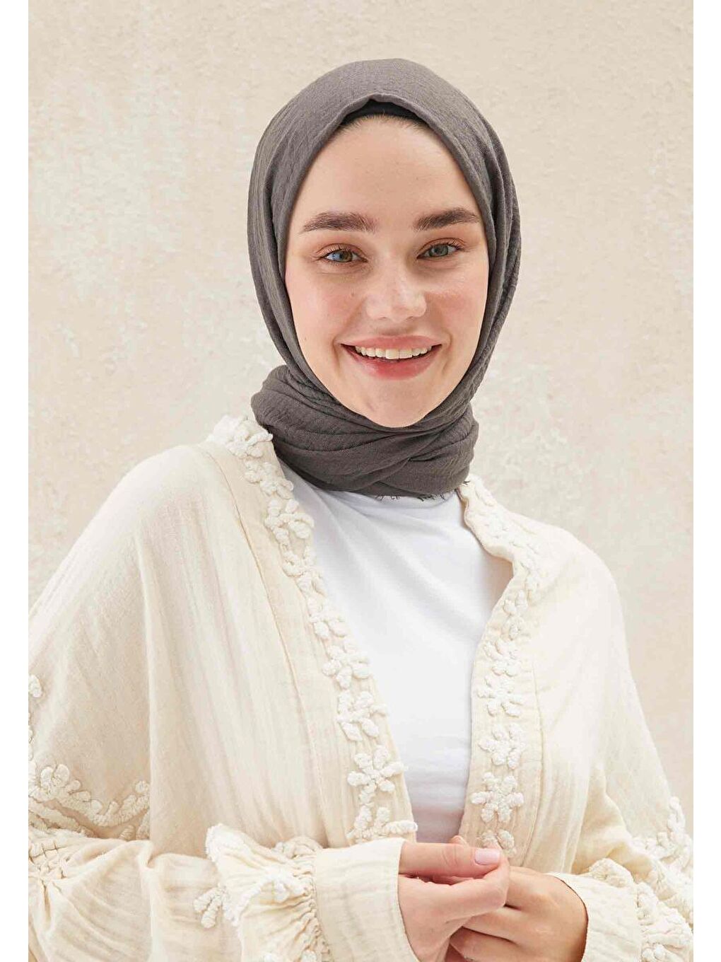 Gri Bürümcük Şal Füme-2