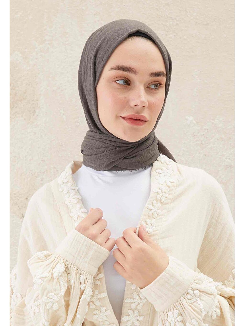 Gri Bürümcük Şal Füme-4