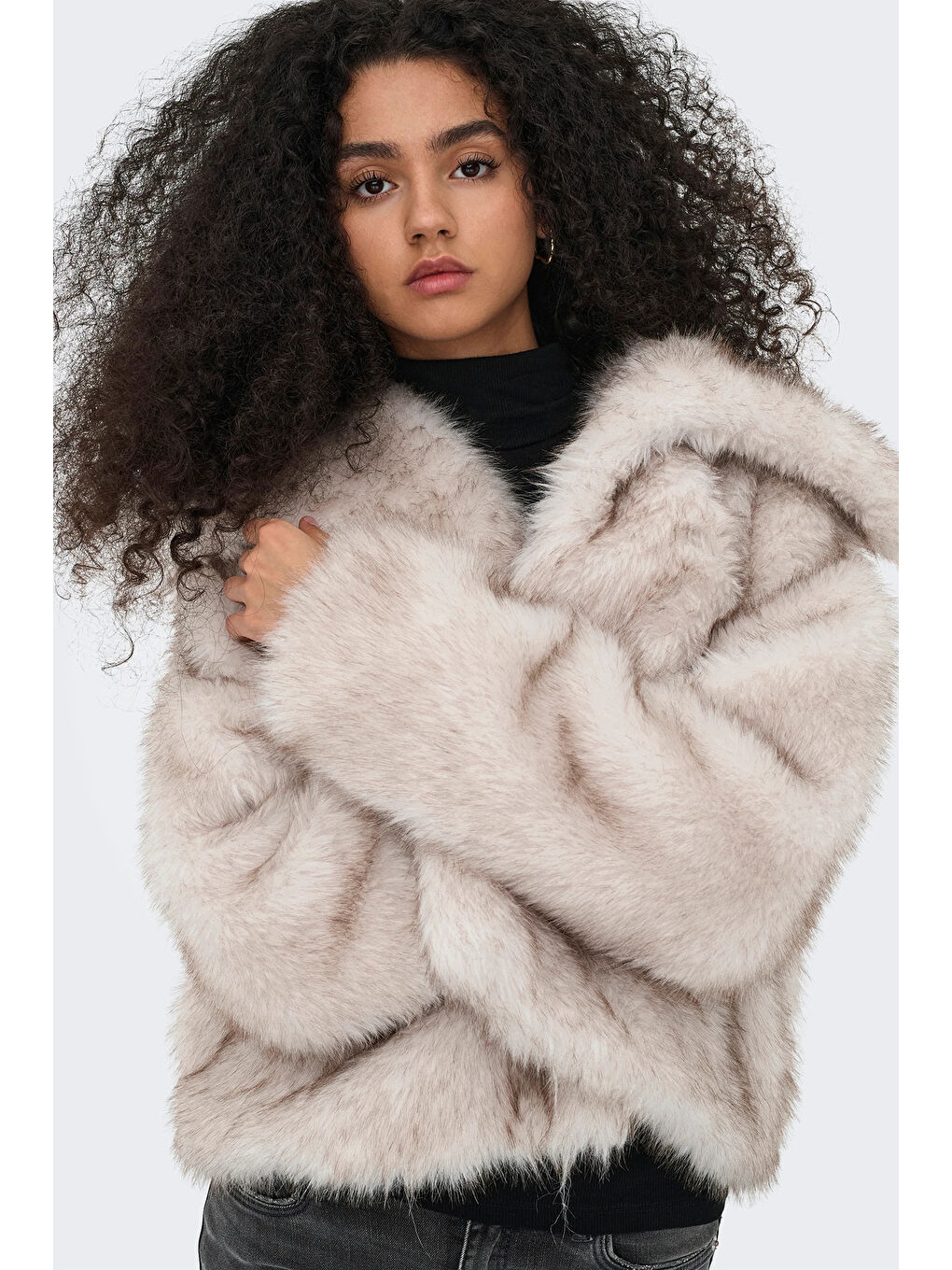 Bej Onldawn Regular Fit Yumuşak Tüylü Mont 15348977-3