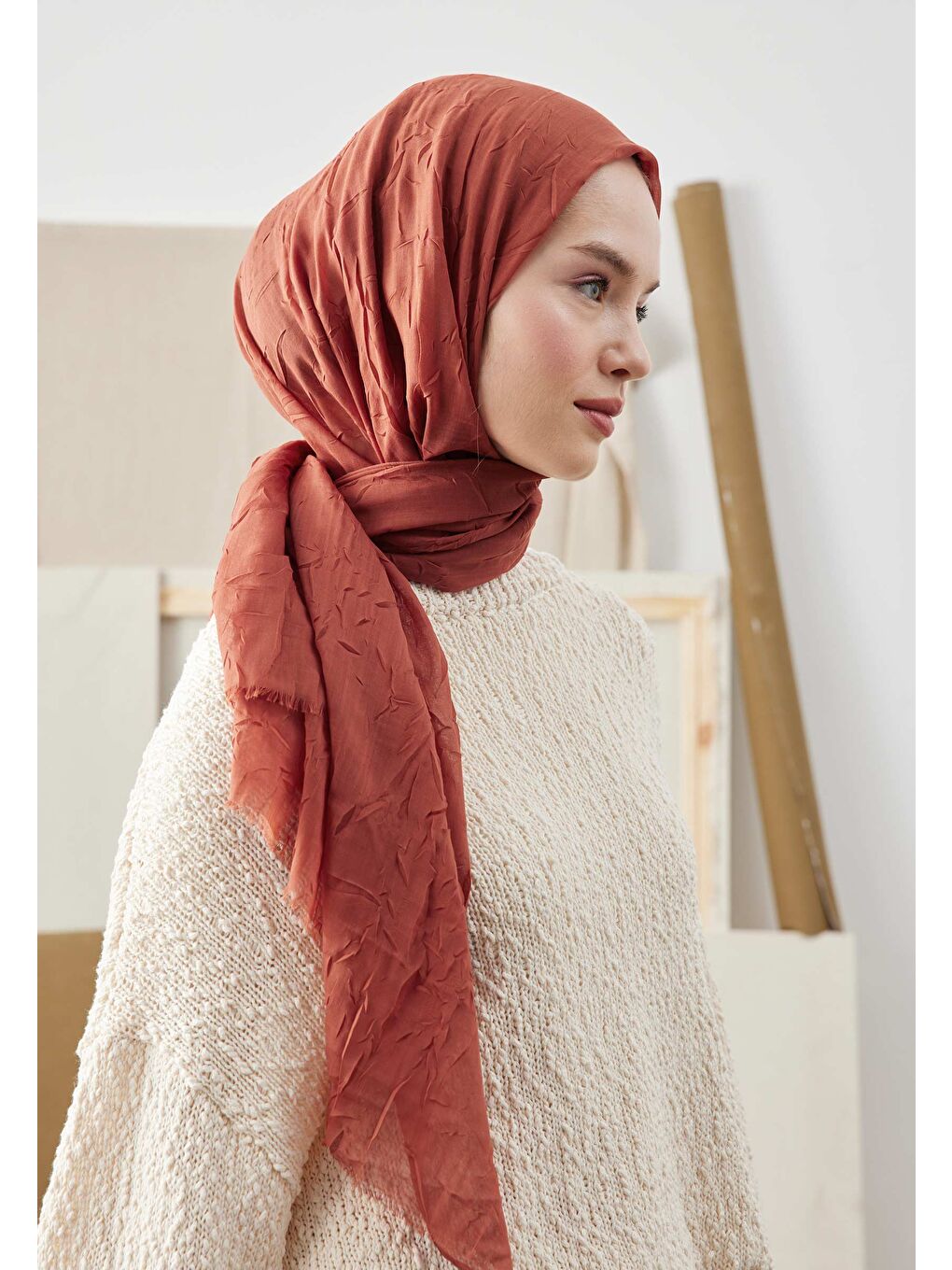 Turuncu Bambu Şal Bakır-2