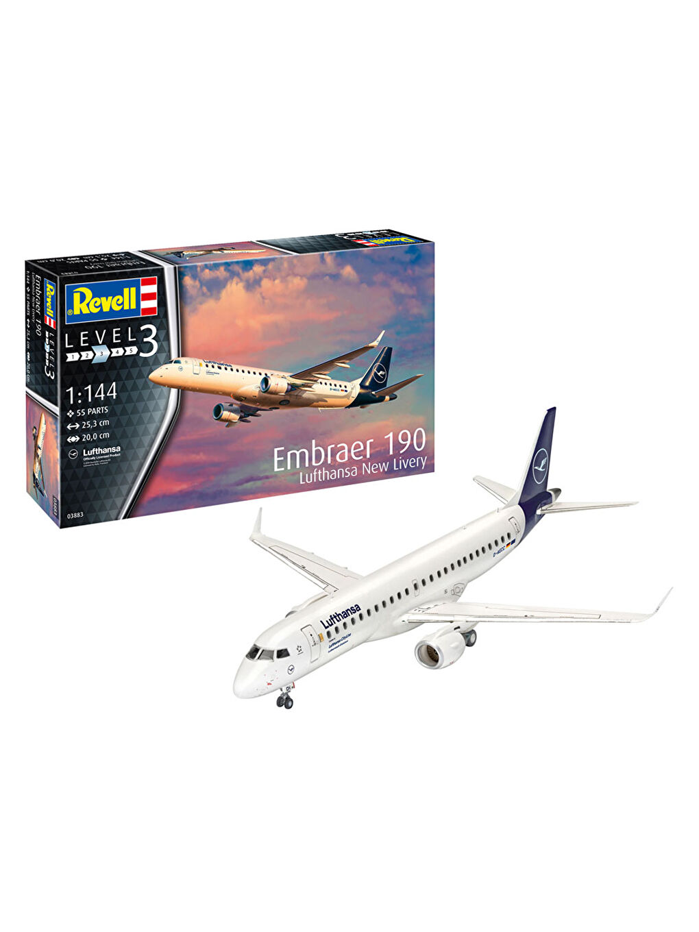 Revell Renksiz Maket Embraer 190 Lufthansa 03883