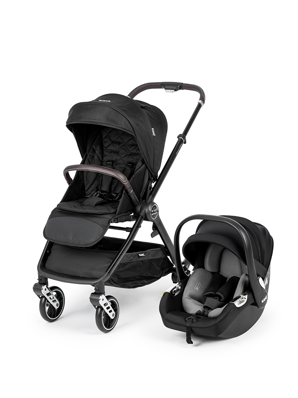 X-Go Ultimate Travel Sistem Bebek Arabası Silver Siyah
