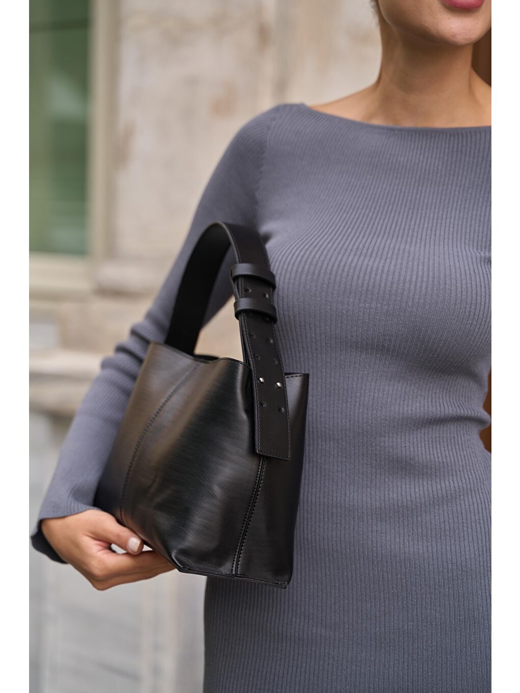 NoirAskı Detay El Ve Kol Çantası Siyah-3