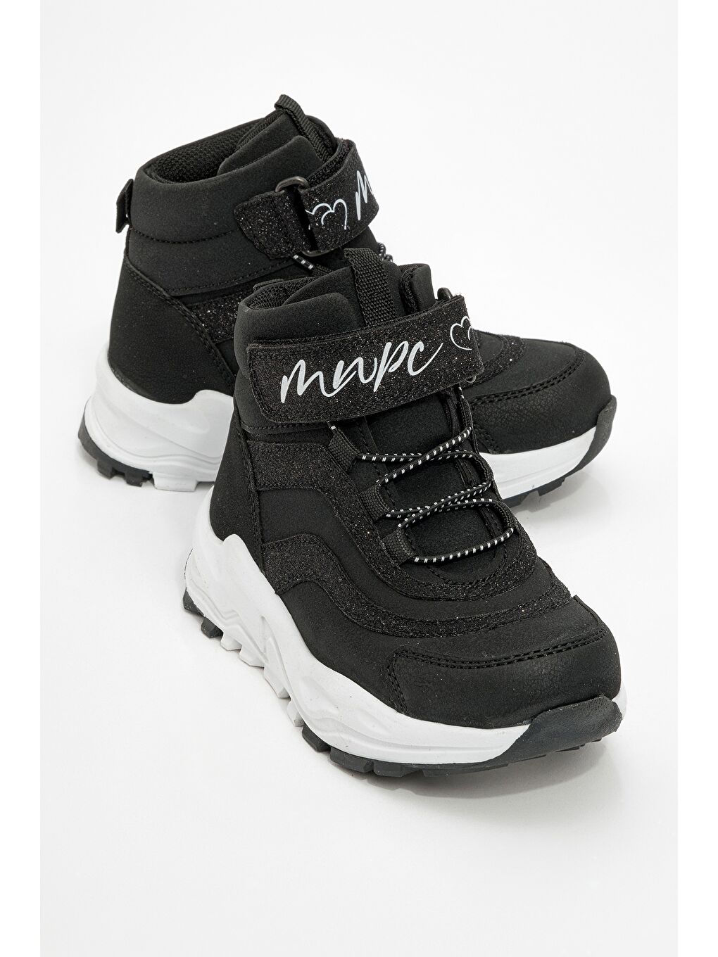 Kız Çocuk Siyah Suni Deri Suya Dayanıklı Anatomik Günlük Bot-1