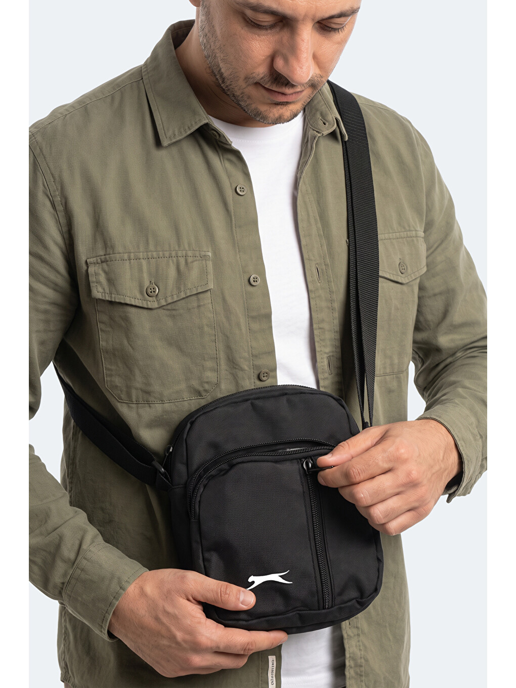Gumıca Unisex Siyah Çapraz Çanta-4