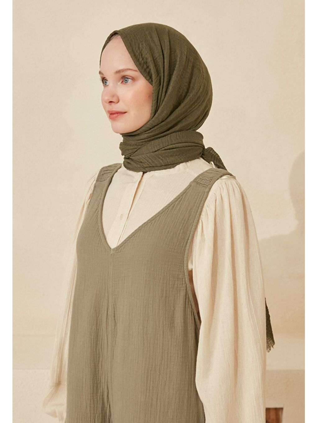 Yeşil Bürümcük Şal Yaprak-1