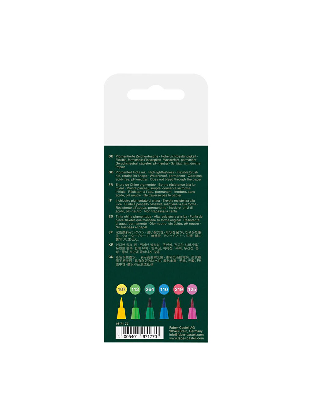 Pitt Artist Pen Fırça Uçlu 6'lı Bahar,Solmaya Dayanıklı,Dağılma Yapmaz,Yüksek Pigmentli-1