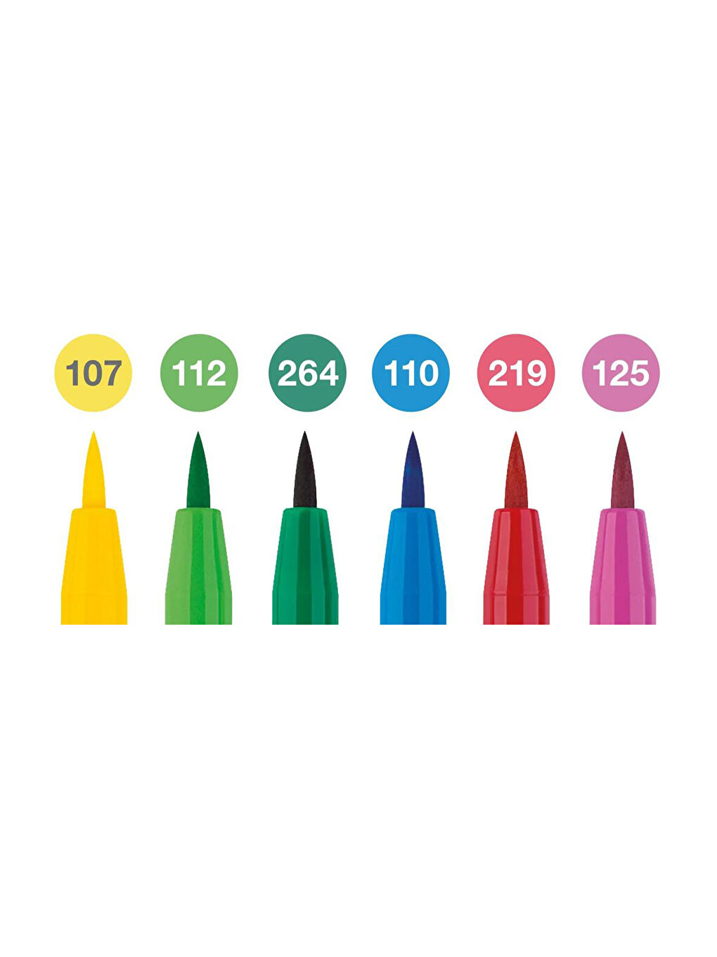 Pitt Artist Pen Fırça Uçlu 6'lı Bahar,Solmaya Dayanıklı,Dağılma Yapmaz,Yüksek Pigmentli-2